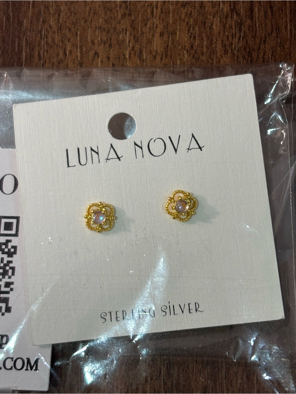 Gold Flower-Shaped Stud Earrings